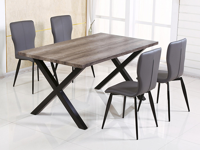 Manhattan Natural Dining Set With 6 Chairs - Click Image to Close